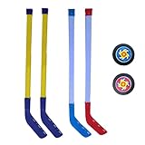 Eishockey für Kinder - Street Hockey Stick Ball Set für Indoor- und Outdoor -Spiele | ABS -Material mit Maschenbeutel, Leichter Ausrüstung, Kinder, Rasenspiele, Fähigkeitenentwi