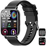 ASVIL Smartwatch für Herren (Anruf tätigen/annehmen), Smartwatch für Android-Handys und kompatibel, 4,3 cm (1,7 Zoll) HD-Touchscreen, Fitness-Tracker-Smartwatch mit Herzfrequenz/SpO2/Schlaf-Monitor,