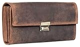 BelleBay Kellner Geldbörse Leder | Profi Kellner-Portemonnaie aus echtem Leder | Große Kellnerbörse | Taxibörse - Servicegeldbörse - Vintage (Braun-Cognac)