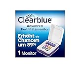 Clearblue Kinderwunsch Fertilitätsmonitor, Ovulationstest / Fruchtbarkeitstest für Frauen, 1 Touchscreen-Monitor, Zykluscomputer Eisprung, 89% erhöhte Chance schwanger zu werden