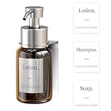HOUSEHOLD WORLD Seifenspender,Seifenspender Glas,Seifenspender Wandbefestigung,Seifenspender Set für Bad Dusche,Kompakter Designspender 250ML
