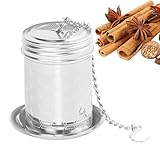 Teesiebe für losen Tee | Ultrafeinmaschiger Teefilter mit Hakenkette 304 Edelstahl Tee-Steeper | Lose Tee Tee-Diffusoren, Teezubehör für Suppen, Saucen, Brühen, Eintöpfe