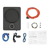 Auto Untersitz Subwoofer Kompakt Kfz Aktiv Bassbox Mit Kabel Set Car Audio Modifizierter UltradüNner Aluminum Ubwoofer Subwoof Fahrzeugelektronik TieftöNer Aus Aluminiumlegierung Slim 600Watt