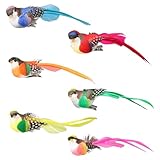 emperoch 6 Stück Vogel Deko Figuren Künstliche Vögel deko vögel Künstliche Federvögel Bunte Simulation Schaumvögel Mit Clip Dekoration Künstliche Vögel Feder Vogel Modell Vogel für Garten Hof Deko