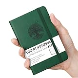 RETTACY liniert Notizbücher 96 Seiten (Dunkelgrün, A6)