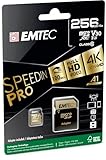 EMTEC SD Card 256GB SDXC (CLASS10) Speedin V30 A1 4K Adapter