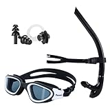 Focevi Schwimmen Schnorchel, Schwimmer Schnorchel Ausrüstung für Schwimmen Schnorchel Training im Pool und Freiwasser, Geeignet für Erwachsene und Kinder ab 12 Jahren