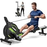 Wenoker Rudergerät mit Magnet-Fitnesstrainer, Indoor-Gerät für das Home-Gym, Cardio-Trainingsgerät, 160 kg Kapazität mit LCD-Monitor