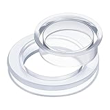 Silikon-Schirmlochstopfen und Kappen-Set in Standardgröße für Glas, Außenbereich, Terrasse, Tisch, Hof, 5,1 cm (transparent), Terrassentischlochersatz für Regenschirm HMR484 (transparent, 6 x 6 cm)