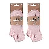 Lieblingsstrumpf24 8 Paar Bio Baumwolle Sneaker Socken Füsslinge Kinder Jungen Mädchen 98% Baumwolle Öko-Tex Standard 100 (31-34, Rosa Pink töne)
