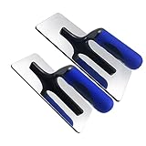 Iegefirm Venezianische Gipskelle Aus Edelstahl, 2 Stück, Handwerkzeuge zum Lackieren, Verputzen, Endbearbeitung, Wiederverwendbar, Langlebig, Einfach zu Bedienen