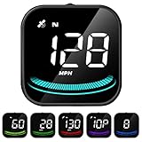 Aceshop Auto Head Up Display, 2.2' Universal GPS HUD Display, Geschwindigkeitsmesser Auto, KMH & MPH Digital GPS Smart Tachometer mit Überdrehzahlalarm Warnung, USB Plug & Play, für alle Fahrzeuge