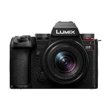 Panasonic DC-S5M2NE Spiegelloses Vollformat-Kamera, 4K 60p und 6K 30p, Hybrid-Phasen-AF mit 779 Messfeldern, Active is, OLED-Sucher, Flexibler-Monitor, WLAN, mit S-R1840E 18-40mm Objektiv, Schwarz