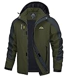 TACVASEN Herren Leichte Wasserdichte Softshell Jacke mit Abnehmbarer Kapuze