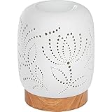 ONVAYA® Duftlampe | Elektrisch | Farbe: Creme weiß | Aroma Diffuser | Aromalampe | Duftstövchen | Modernes Duftlicht (Katja)