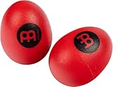 Meinl Percussion Egg Shaker Paar - 2 Egg Shaker mit klarem, weichem Sound - Musikinstrument - Kunststoff, Rot (ES2-R)