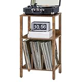 LELELINKY 3 stöckiger Druckertisch mit Rollen-Schwarz