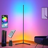 Sotipevs LED Stehlampe Wohnzimmer, 153cm Standleuchte Dimmbar, Musik Sync, DIY-Modus, Ecklampe RGB mit Fernbedienung und APP, Stehleuchte für Wohnzimmer Schlafzimmer Gaming-Raum