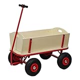 Profi Bollerwagen 150 kg Traglast, Klappbarer Handwagen mit abnehmbaren Seitenwänden, 10-Zoll-Luftreifen, Stabiler Stahlrahmen und Holz, ideal für Picknick, Camping, Garten & Outdoor-Aktivitäten