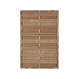 Günstiges Sichtschutzzaun/Sichtschutzelement Maße 100 x 150 cm (Breite x Höhe) aus Kiefer/Fichte Holz, druckimprägniert 'Berlin' Massiv II