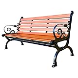 ZPRYZHD Gartenbänke für Den Außenbereich, Gartenbank mit Armlehnen und Rückenlehne, Sitzbank Outdoor, für 2–3 Personen, mit Sicherheitskante, für Veranda und Park(Medium)