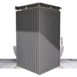 Faltbare Duschvorhangstange, kein Bohren, verstellbare Wandmontage, zusammenklappbar, Badezimmerzubehör, Badezimmer-Duschstangen, für Badezimmer, Fliesen, Wand, Theke, Zimmer, Innenwohnung