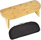 KRASS Yoga Kniehocker, Klappbarer Meditationshocker, Moderner Klappbarer Meditationshocker, Mit Arretierbarem Magnetscharnier, Ergonomischer Bambushocker, 50x19x18,5cm