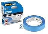 ScotchBlue Premium Malerkrepp Universal, 24 mm x 41 m - Scotch Klebeband für Malerarbeiten und Dekoration zum Streichen, Lackieren, Renovieren - Abklebeband/Kreppband - 70% PEFC