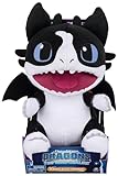 Dreamworks Dragons Plasma Blast Plush, 27,9 cm großes Thunder-Plüschtier (deutsch: Donner) mit Plasmastrahl-Funktion, Die 9 Welten, Kinderspielzeug ab 4 Jahren