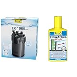 Tetra Aquarium Außenfilter EX 1000 Plus - leistungsstarker Filter für Aquarien bis 300 L + Tetra FilterActive Bacteria, 250 ml