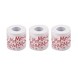 Toilettenpapier Santa gedruckt Weihnachten Weihnachtsbaum Papiermuster Farbe Küche, Esszimmer & Bar Frottee Geschirrtücher (B, One Size)