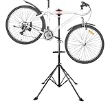 DOPBENT Fahrradmontageständer, Klappbar Lenkerhalter mit Werkzeugschale,Verstellbares Drehbar Profi Reparaturständer bis 50 kg belastbar