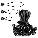VACUBXBY 30 Stück Spanngummis mit Kugel Planenspanner, 10/15/20 cm Schwarze Gummispanner Zeltgummis Expanderschlingen Gummischlaufen zum Festzurren von Planen, Überdachungen, Campingzelten, Schläuchen
