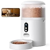 Faroro Futterautomat Katze WiFi, 3MP HD Video Katzenfutter Automat mit Nachtsicht, 4L Futterspender für Katzen/Hunde mit Zwei-Wege-Audio, APP-Steuerung, Bewegungserkennung & Doppelte Kraft