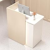 Empfangstheke Holz, Moderne Empfangstresen, Front Theke Bürotheke Rezeption Tisch, Verkaufstheke Mit Schubladen Und Schränken, Rezeptionstheken Für Salon Geschäft Hotel Büro A-turn right 100×45×100CM