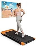 Walking Pad mit Steigung 6% Geeignet für High-Tech-Geräte, Laufband Schreibtisch 6 km/h mit APP-Steuerung, Laufband für Zuhause 136 KG mit Professionelle Trainingskurse & Multi-Runner-Rennen