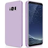 GiiYoon Hülle Kompatibel mit Samsung Galaxy S8, Hochwertiges Liquid Silicone Case, Rundumschutz Handyhülle, Kratzfestes Weiches Mikrofaserfutter- Lila