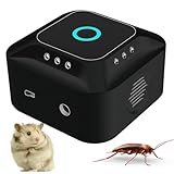 360° Ultraschall Mäuseabwehr,Effektiv Mäuse vertreiben mit Ultraschallwellen & LED,Tiervertreiber für den Innenbereich,Ultraschall Schädlingsbekämpfer gegen Mäuse,Ratten,Ameisen