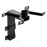 Wiltec Wandhalterung schwarz 50 x 120 x 250 mm für US Mailbox, amerikanischer Briefkasten mit Fahne, Standbriefkasten Wandhalter Stahl amerikanisches Design