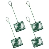 SOLUSTRE Aquarium Fischnetz 8 Stück Feinmaschig mit Langem Griff Quadratisches Nylon Netz für Kleine Fische Betta und Koi Stressfreies Umsetzen im Aquarium und Teich