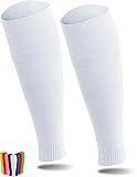 A R O C SPORTS TUBE Socken | Unisex One-Size | UNBRANDED | in vielen verschiedenen Farben | Sleeve / Stutzen für Fußball (Weiß)
