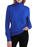 Woolen Bloom Rollkragenpullover Damen Langarm Strickpullover Weich Rippstrick Pulli mit Stehkragen Elegant Strickpulli Rolli Sweater für Herbst Winter
