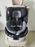 Fourward Baby Autositz Kindersitz 360°drehbar mit ISOFIX und Ruheposition, Gruppe 0+1/2/3 (9-36 kg/0-12 Year), 5-Punkt-Sicherheitsgurt, Kinderautositz