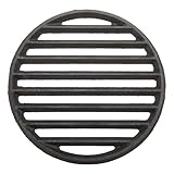 SUMTree Rund Gusseisen Grillrost Verdickter Gitterrost Schwarz Gussrost Haltbar Ofenrost Tafelrost Kohlerost Ascherost Kaminrost Feuerrost für Grill und Kamine Durchmesser 27,5 cm leicht zu bedienen