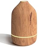 SALUBRITO Aroma Diffuser, 100ml Holzkorn Diffusor für ätherische Öle, Ultraschall Aromatherapie Diffuser, Kleiner Diffuser für Zuhause Büro Yoga, Geschenk für Frauen