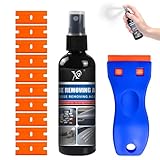 Dongcill Klebstoffentferner, Klebereste Entferner Mit Spachtel, Aufkleber-Entferner Für Fenster, Autos,der Aufkleber und Etiketten effektiv von Oberflächen Entfernt- Etikettenlöser Spray