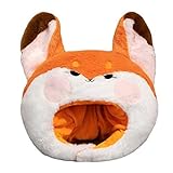 Qianly Schöner Plüschhut in Tierform, Partyhüte, Cosplay-Kopfbedeckung für Erwachsene, Kinder, Kopfbedeckung, Kopfschmuck für Festival, Karneval, Halloween,