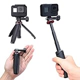 ULANZI Mini Stativ, Tragbar Reise Vlog Stativ Ständer für Action Kamera, Ausziehbarer Selfie Stick Stativständer