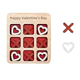 Generisch 2026 Valentinstag Tac Toe Spielbrett Valentinstag Urlaub Langeweile Spiel Requisiten (Red, 12cm)
