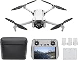 DJI Mini 3 Fly More Combo (DJI RC) – Leichte und faltbare mini-Kameradrohne mit 4K HDR-Video, 3 Batterien für 114 Minuten Flugzeit